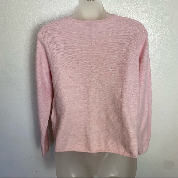 J Jill pink tie front light weight sweater size small - Picture 7 of 7